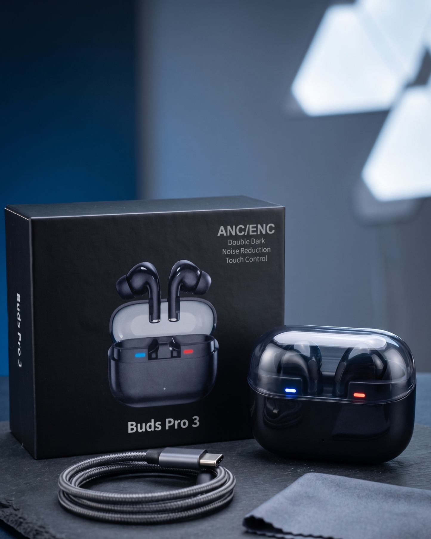 Pro 3 Wireless Bluetooth Earbuds with Active Noise Cancellation